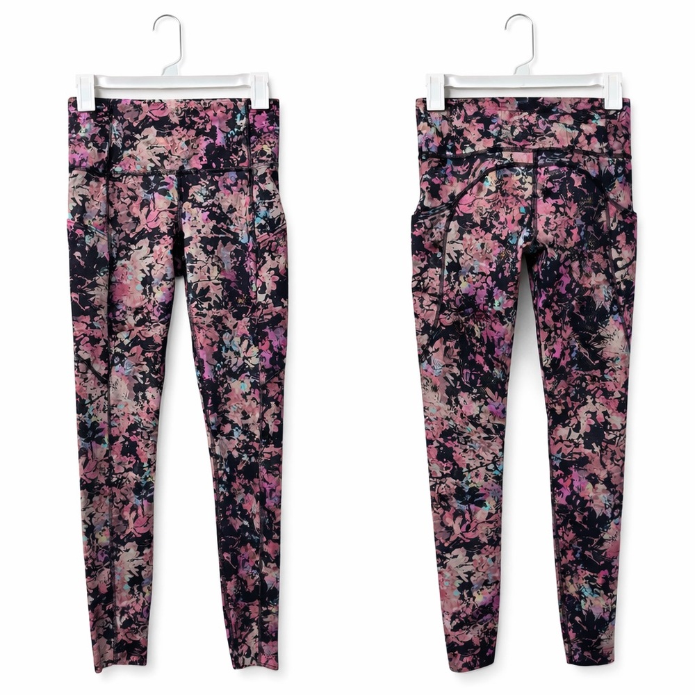 Lululemon | Size 6 | Fast & Free HR Tights 25” Stencil Blossom Multi Colorway